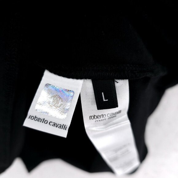 NWT ROBERTO CAVALLI Graphic Men's T-Shirt Beaded Animals Never Give Up LARGE - Picture 6 of 8